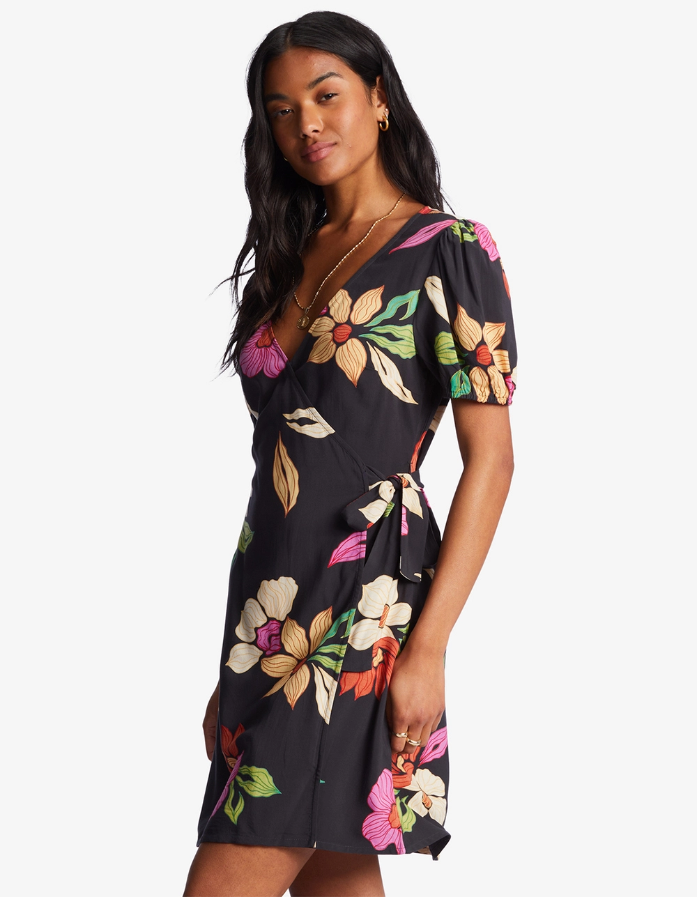 BILLABONG Hot Tropics Womens Mini Wrap Dress - Image 2