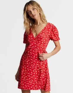 BILLABONG Hot Tropics Womens Mini Wrap Dress