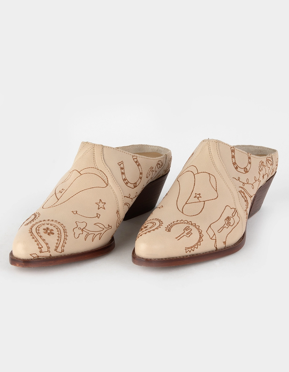 FREE PEOPLE New Frontier Womens Western Mules