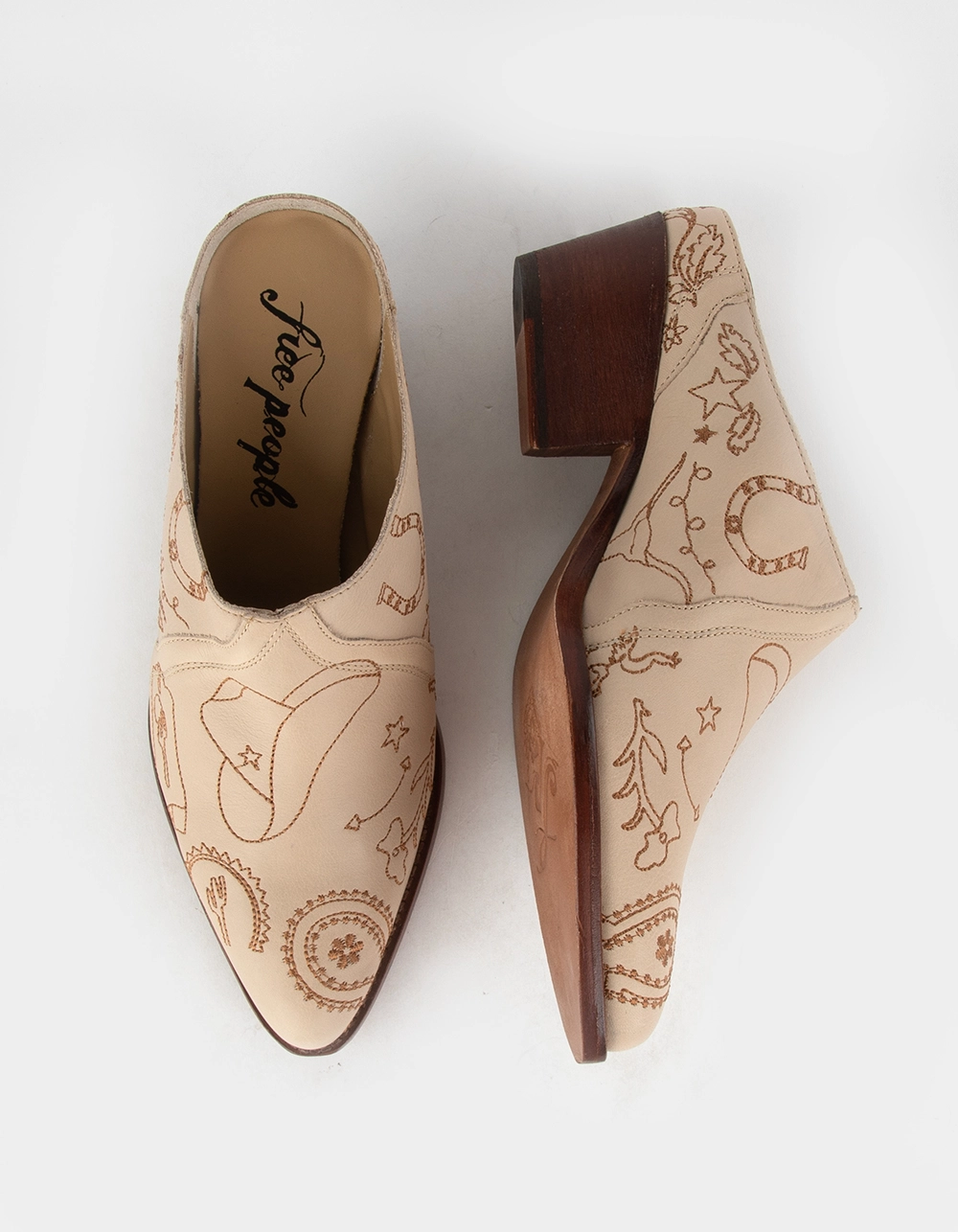 FREE PEOPLE New Frontier Womens Western Mules - Image 5