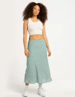RSQ Womens Low Rise Ditsy Midi Skirt