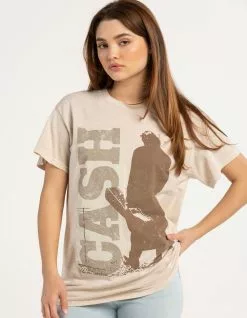 MERCH TRAFFIC Johnny Cash Womens Boyfriend Tee