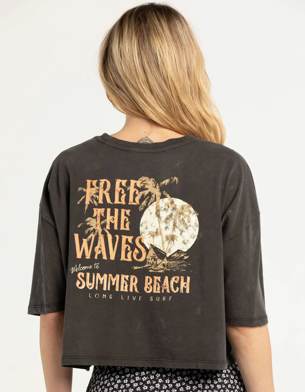 BODY GLOVE Long Live Surf Womens Boxy Crop Tee