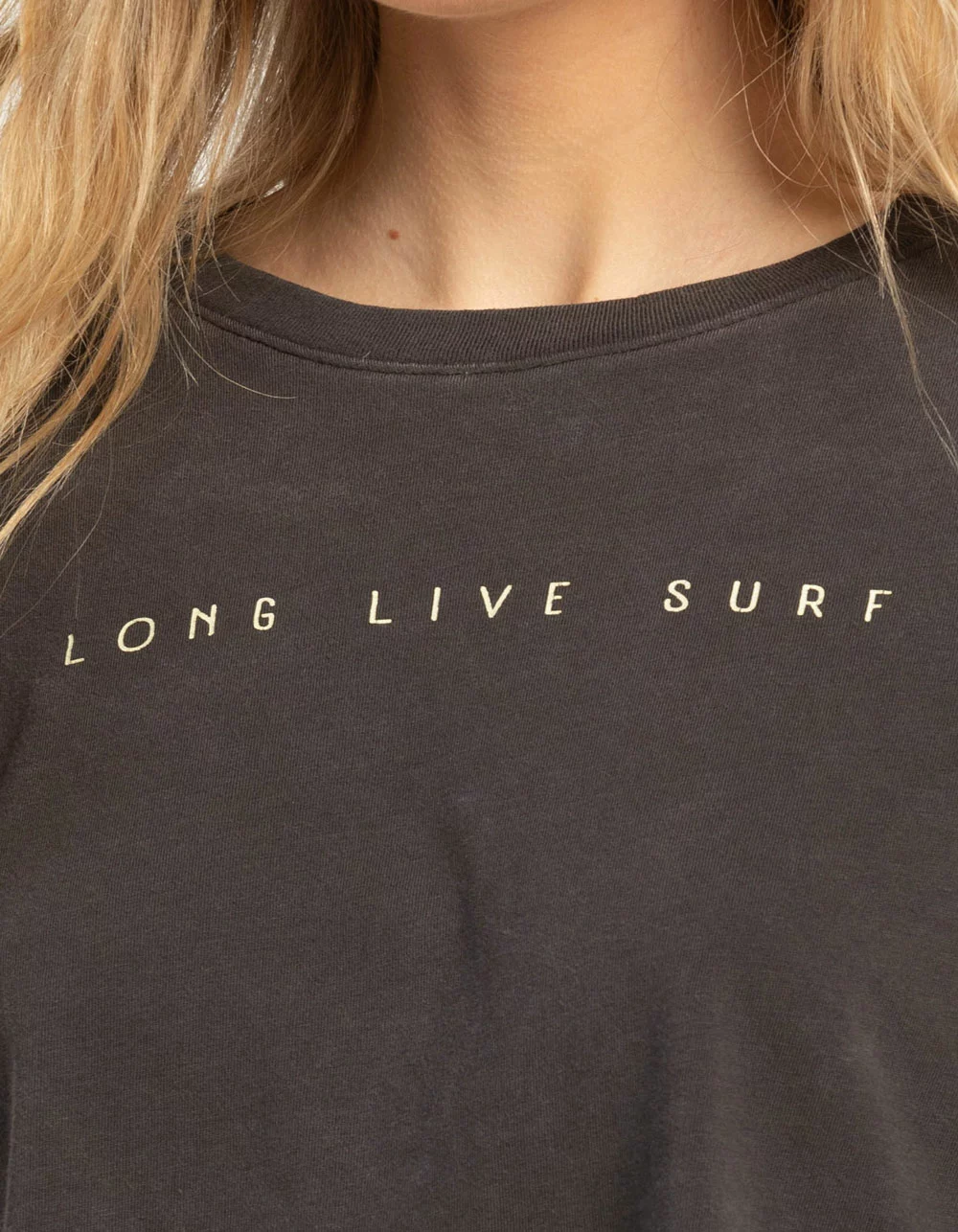 BODY GLOVE Long Live Surf Womens Boxy Crop Tee - Image 3