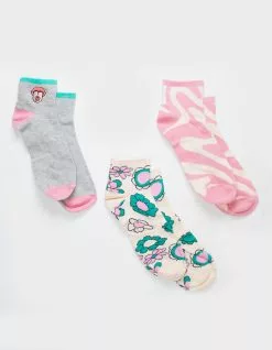FULL TILT 3 Pack Psychedelic Womens Socks