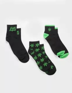 FULL TILT 3 Pack Leaf Womens Socks