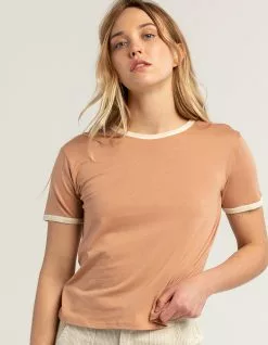 FULL TILT Solid Ringer Womens Tee