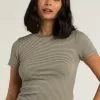 FULL TILT Womens Stripe Ringer Tee