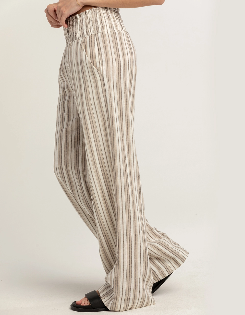 LOVE TREE Stripe Linen Womens Pants - Image 3