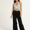 LOVE TREE Womens Nylon Parachute Pants