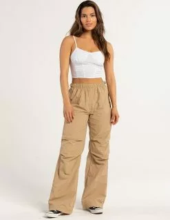 LOVE TREE Womens Nylon Parachute Pants