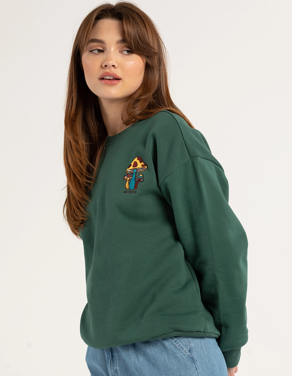 BRIXTON Only Good Vibes Womens Crewneck Sweatshirt - Image 2