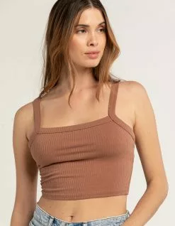 BOZZOLO Wide Band Womens Square Neck Tank Top