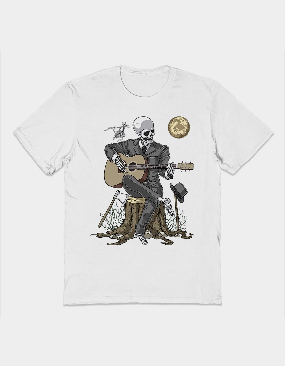 Art/Design THREADLESS Skeleton Guitar Unisex Tee