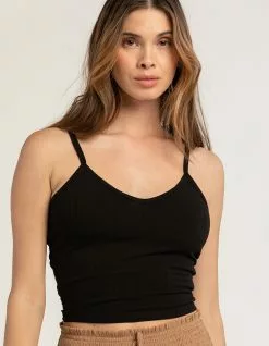 BOZZOLO Womens V-Neck Rib Cami