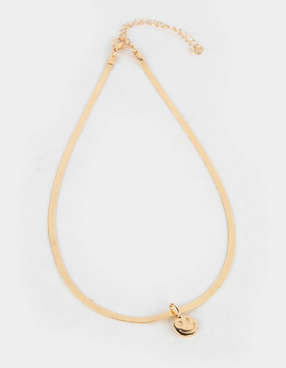 FULL TILT Snake Chain Smiley Face Necklace