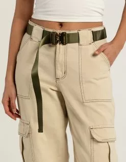 Nylon Metal Clip Womens Belt