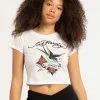 ED HARDY Swallow Bird Womens Baby Tee
