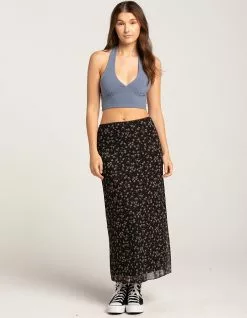 RSQ Womens Low Rise Mesh Maxi Skirt