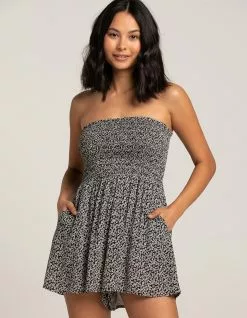 RSQ Womens Smocked Tube Romper