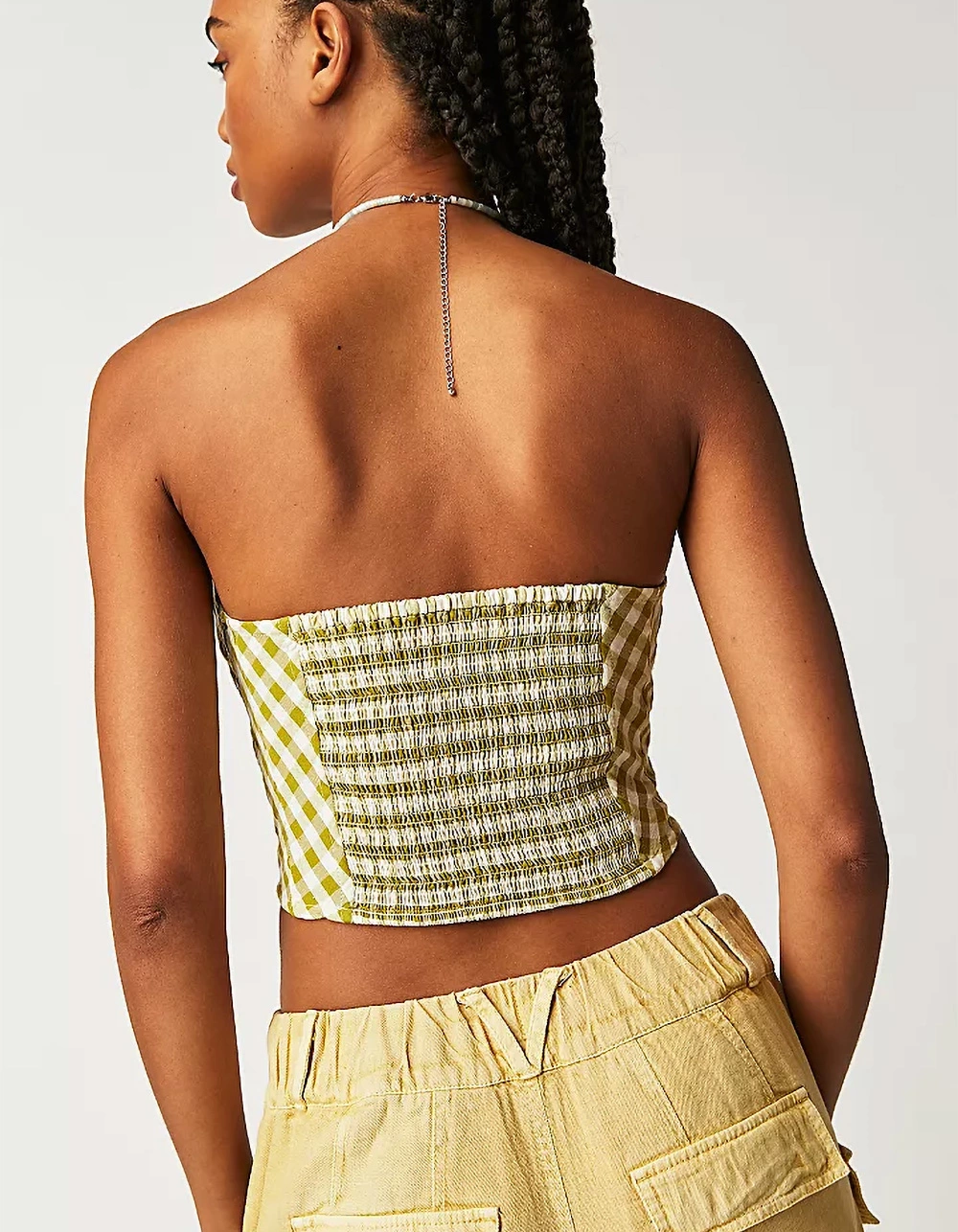 FREE PEOPLE Leilani Gingham Womens Tube Top - Image 2