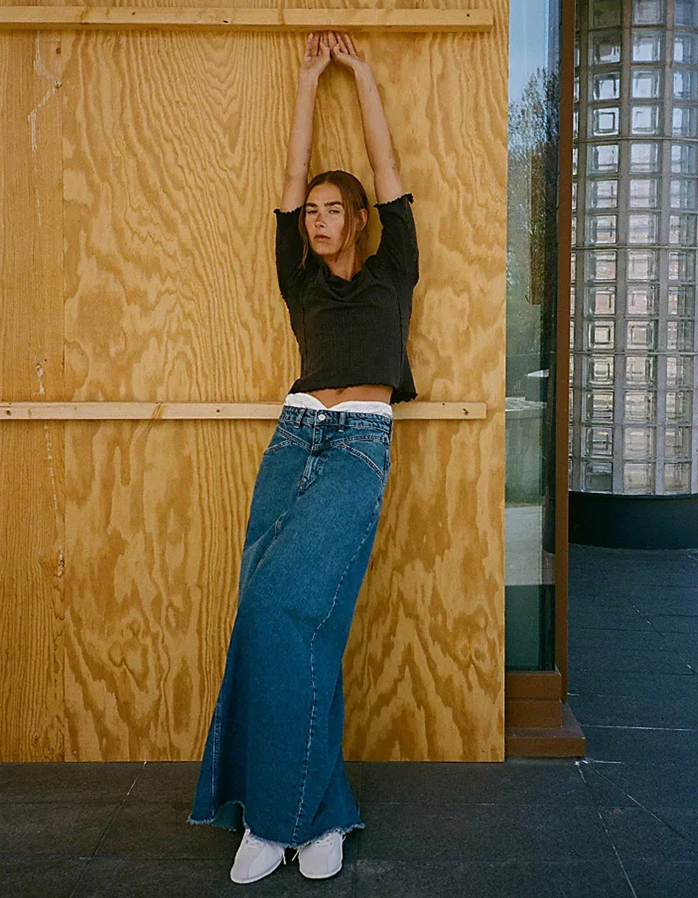 FREE PEOPLE Come As You Are Denim Maxi Skirt - Image 5