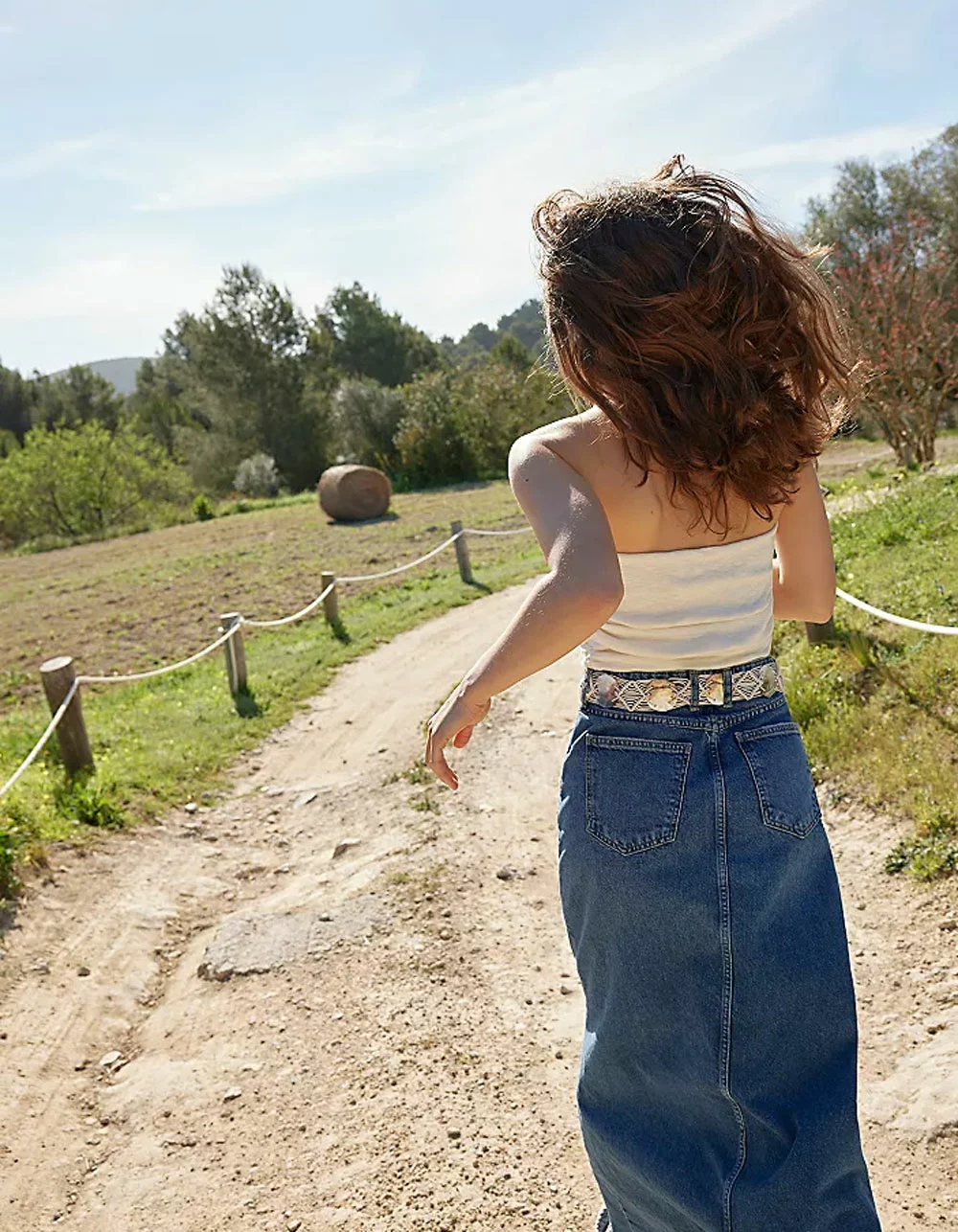 FREE PEOPLE Come As You Are Denim Maxi Skirt - Image 6