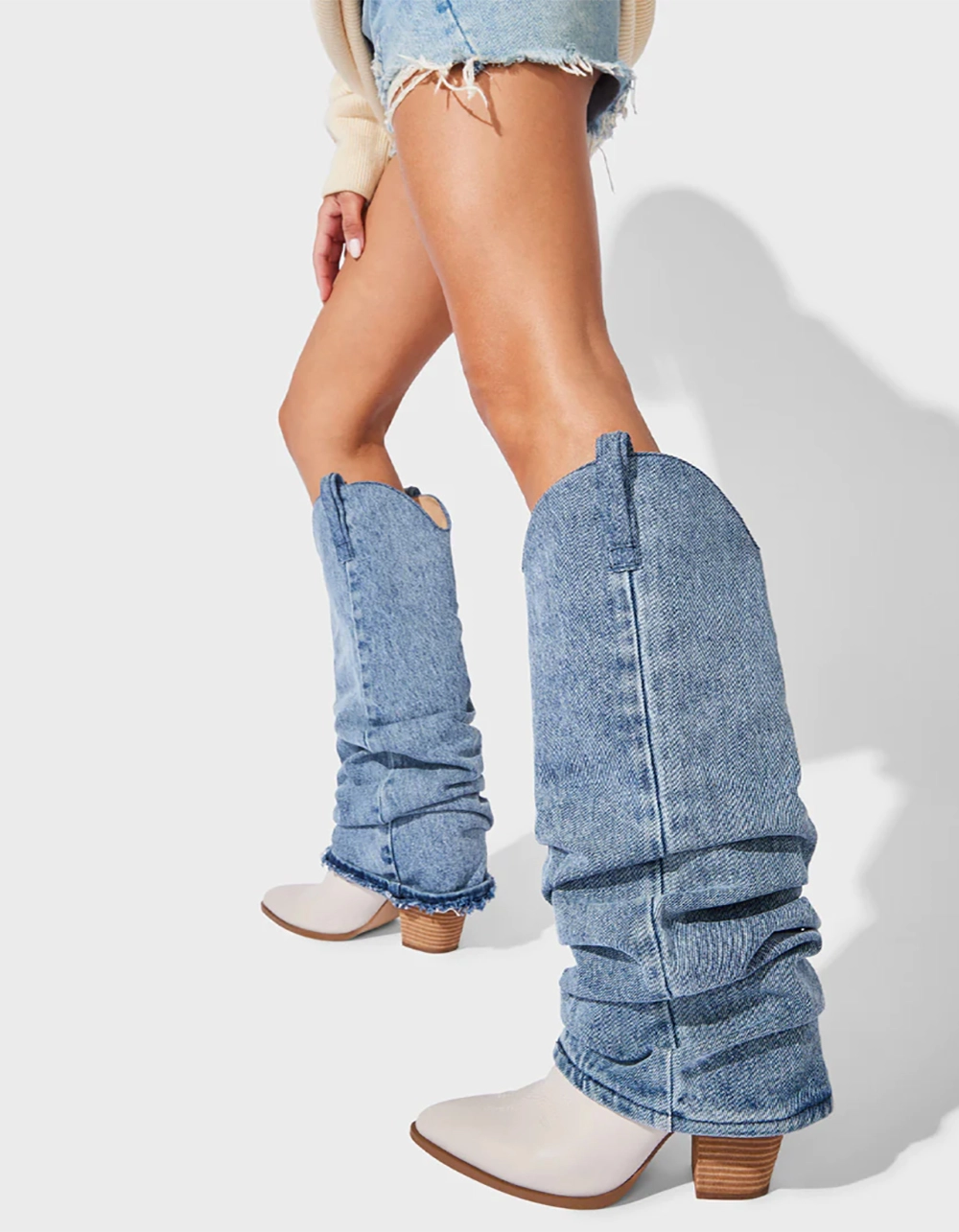 STEVE MADDEN Lassy Fold Over Western Womens Boots - Image 2