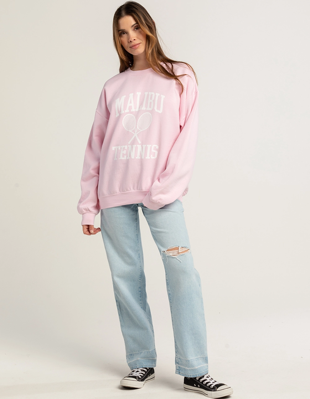 PROJECT SOCIAL T Malibu Tennis Womens Crewneck Sweatshirt - Image 4