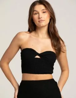 WEST OF MELROSE Textured Womens Tube Top