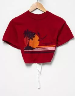 RESTORED By TILLYS Reworked Womens Open Back Cropped Tee