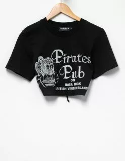 RESTORED By TILLYS Reworked Womens Open Back Cropped Tee