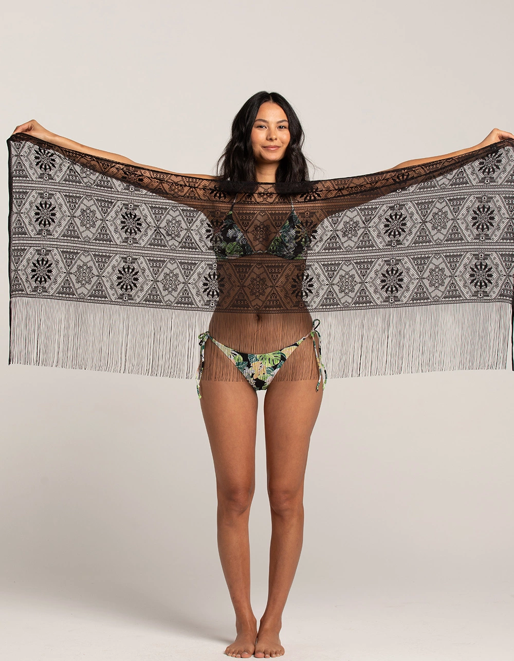 Crochet Fringe Sarong And Scarf - Image 5