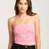 TILLYS Seamless Textured Lace Womens Tube Top