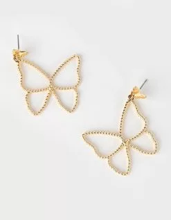 Textured Butterfly Earrings