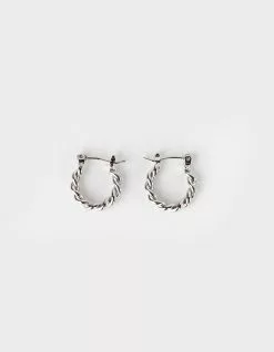 SECRET BOX NEW YORK Sterling Silver Dipped Small Twist Earrings
