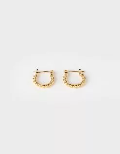 SECRET BOX NEW YORK 14K Gold Dipped Small Twist Earrings
