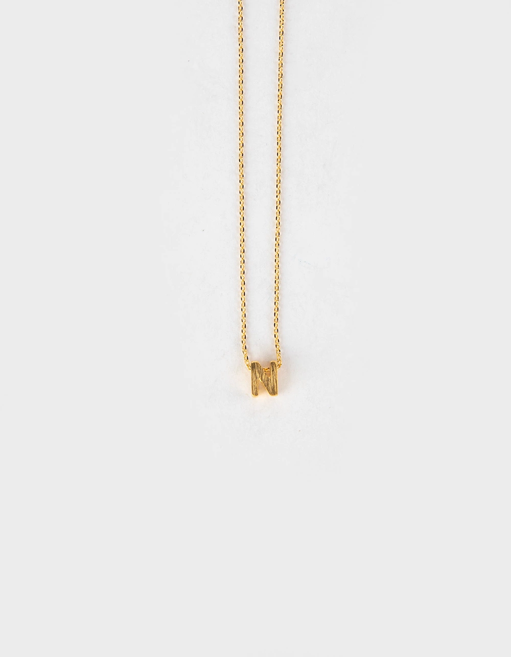 18K Gold Dipped Initial N Necklace - Image 2