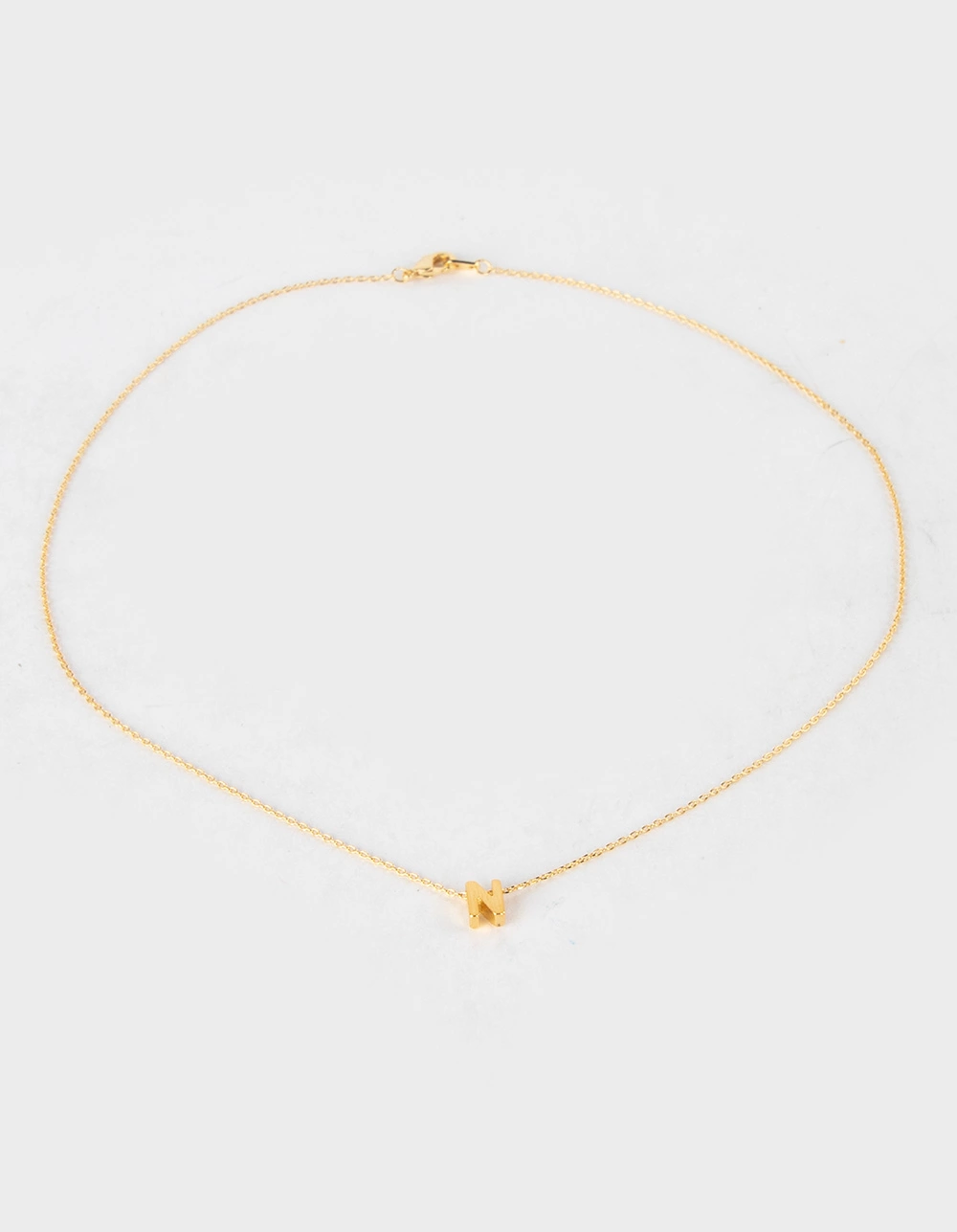 18K Gold Dipped Initial N Necklace - Image 3