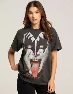 Goodie Two Sleeves KISS Gene Simmons Womens Boyfriend Tee