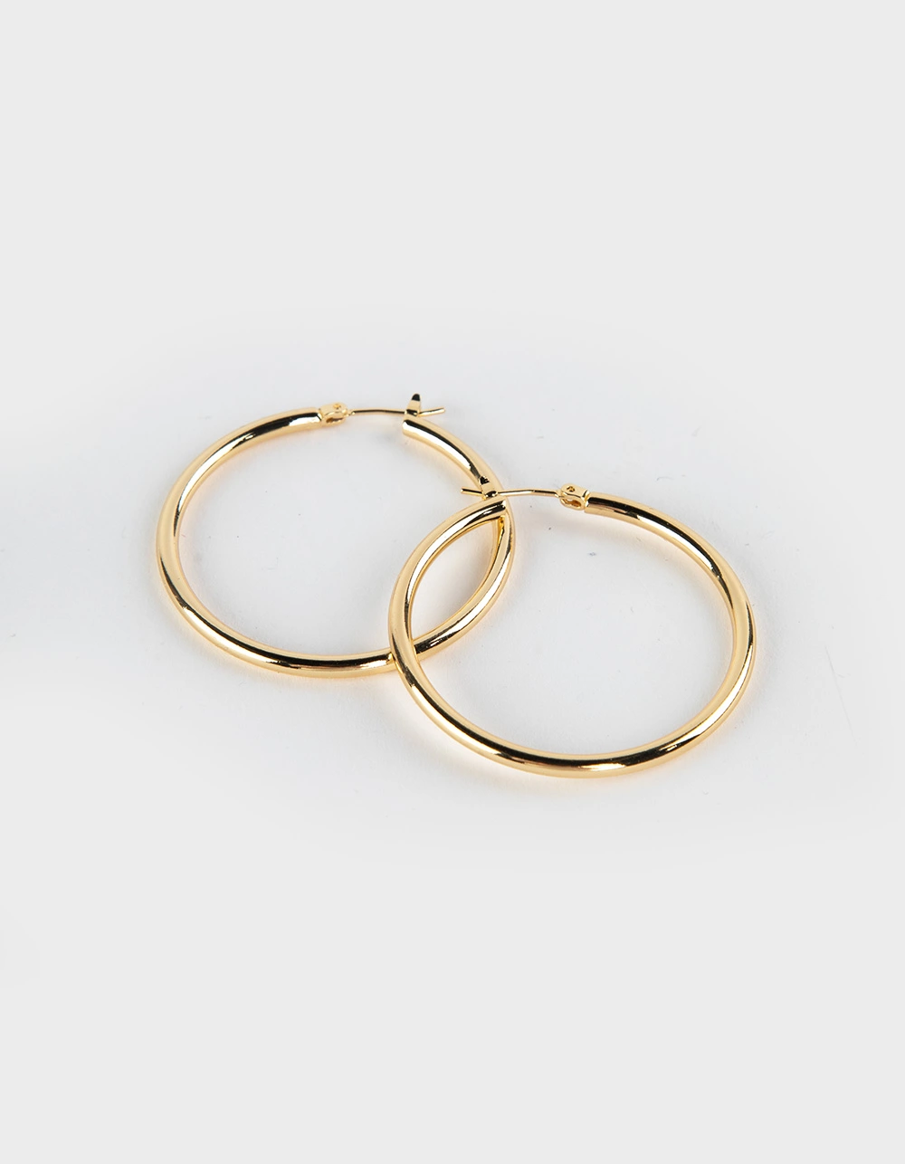 DO EVERYTHING IN LOVE 14K Gold Dipped Pin Catch Hoop Earrings