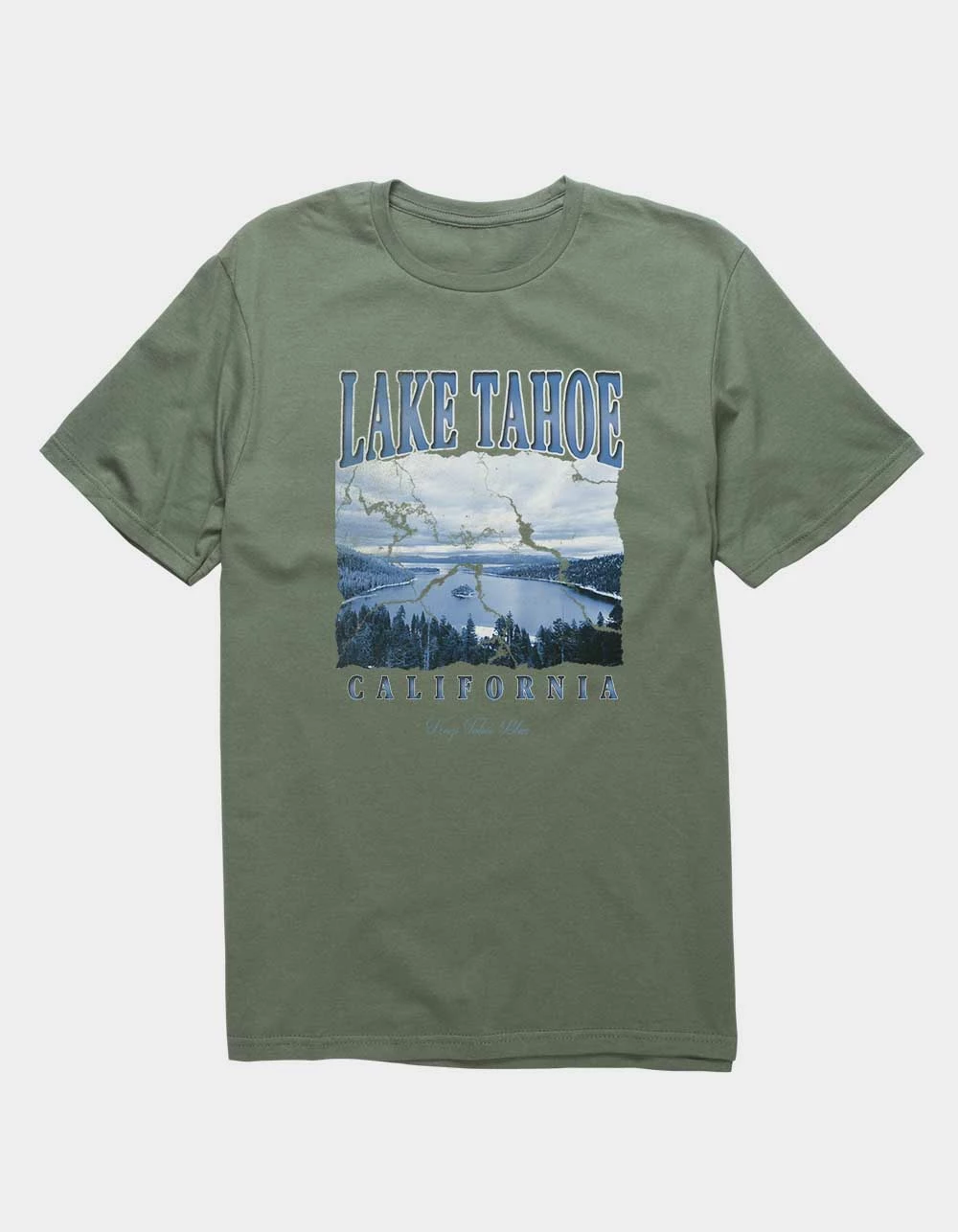 Destination LAKE TAHOE Distressed Photo Unisex Tee